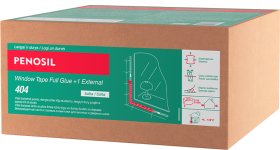 Pilnai dengta klijais langų sandarinimo juosta PENOSIL, Window Tape Full Glue External 404, išorinė, baltos spalvos, 70mm/25m