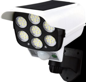 Lauko šviestuvas SUNLUX Sa1035, su saulės elementais/baterija, 77 LED, šviečia balta spalva, 10,5 x 10,2 x 20 cm, A170640099