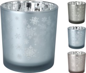 Žvakidė Snaigė, arbatinei žvakutei, 3 skirtingos sp.