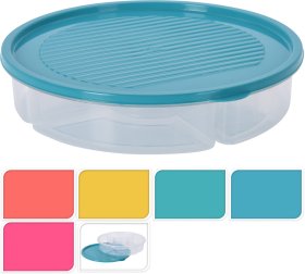 Produktų laikymo indas su dangteliu, 5 skirtingos spalvos, 2 l