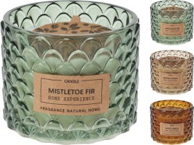 Kvapni žvakė, stikliniame indelyje, 3 skirtingi kvapai: ramūs miškai, baltasis beržas, amalo eglė, 105 x 85 mm