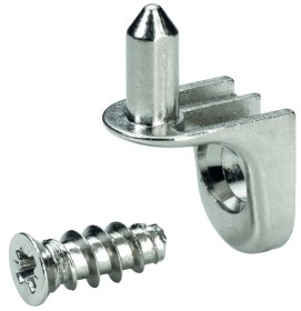 Lentynos laikiklis HETTICH, pak. 16 vnt. 5mm, dengtas nikeliu, 89267