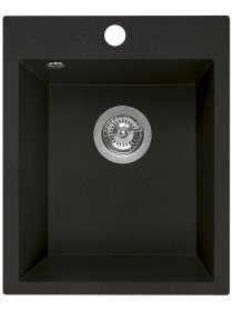 Plautuvė ODUS Od-309, 48 x 39 x 19 cm, akmens masės, juodos spalvos, Lenkija