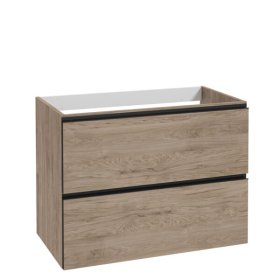 Vonios spintelė DEFRA Lozano D80, 80 x 60 x 45 cm, apatinė, pakabinama, 2ST, "rockford" riešuto spalvos