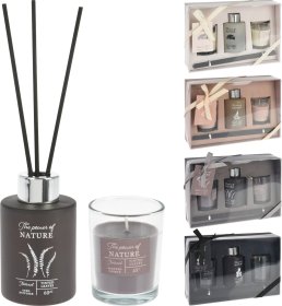 Namų kvapo ir žvakių rinkinys, 4-ių rūšių, 60 ml