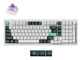 Belaidė žaidimų klaviatūra KEYCHRON Q5 HE, 96% mechaninė, baltos sp., Q5H-P1