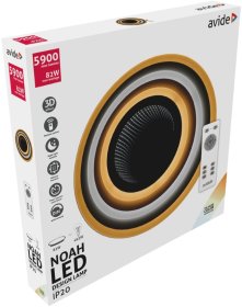 Lubinis LED šviestuvas AVIDE Noah At-3901, 76W, 200-265 V, 3000-6400 K, 5640 lm, IP20, su pultu, dimeriuojamas, 500 x 55 mm