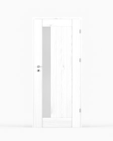 Laminuotos vidaus durys su užlaida VIVENTO PR-02, dešininės, spalva Sibiu White, matmenys 2030 x 844 x 40 mm