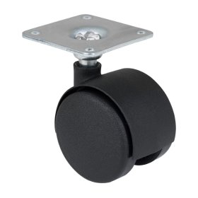 Dvigubas ratukas WALTECO, d-40 mm, su plokštele, apkrova 25 kg