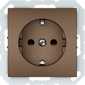 Kištukinis lizdas VILMA Qr1000 Rp16-002-22, 1 vietos, įleidžiamas, su įž., su klanda, mocha sp.