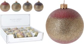 Kalėdinės eglės žaisliukas, su blizgučiais, 6 cm, skirtingų pastelinių sp.