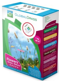 Žolių sėklų mišinys GlobalGrass FLOWERS-GRASS-NATURE, 1 kg
