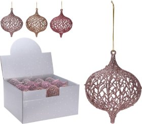 Eglutės žaisliukas Ažūras, rožinių atspalvų, 9 cm