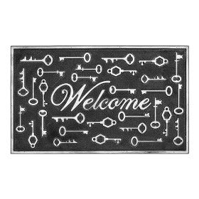 Kilimėlis RICCO Key-Mat, 45 x 75 cm, 100% spalvos, juodos spalvos, 817-000