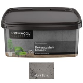 Dekoratyvinis betonas PRIMACOL Mont Blanc, 8 kg, tamsiai pilkas