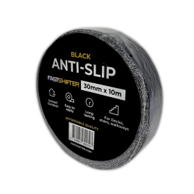 Neslystanti juosta FASTSHIFTER, 30mm x 10m x 0,65mm, juoda