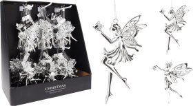 Kalėdinė dekoracija Angelas, sidabro sp., 115 x 13 x 120 cm