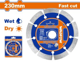 Deimantinis pjovimo diskas WADFOW, sausam pjovimui, 230x22.2 mm, segmento plotis 7,5 mm, WDC1K05