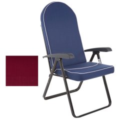 Kėdė su porankiais PATIO Modena Oval D001-03PB, sulankstoma, plienas, tekstilė, apkrova iki 110 kg, 107 x 59 x 68 cm