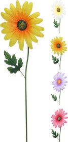 Sodo dekoracija GĖLĖ, metalinė, įsmeigiama, įvairių sp., 28,5 x 3 x 90 cm.