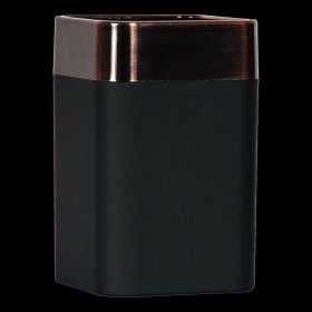 Stiklinė SEPIO Murcia Black, pastatoma, ABS/guma, juodos/bronzinės spl.