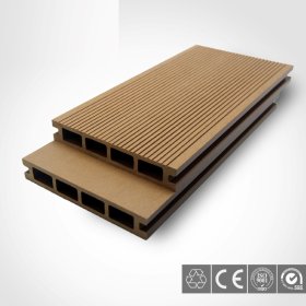 Medienos ir plastiko kompozito terasinė lenta, WPC, Tikmedis C04, 24x146x2300mm, 1 lenta - 0,3358 m2