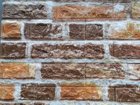 PVC klijuojama sienų danga WAKSLINE Hm20-04, spl. Sendinta ruda plyta, 700x770x6 mm