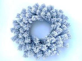 Kalėdinis vainikas NOVELLY HOME 2244-50CM, balta sp., 50 cm