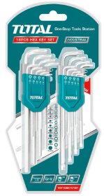 Šešiakampių ir TORX raktų rinkinys TOTAL, CR-V, 1.5-10 mm, T10-T50, 18 vnt, THT106KT0181