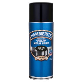 Aerozoliniai antikoroziniai dažai HAMMERITE Smooth, 400 ml, juodi, blizgūs