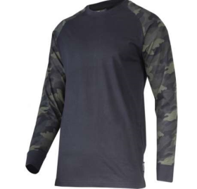 Marškinėliai LAHTI PRO, su ilgomis rankovėmis, kamufliažiniai, 190 g, M dydis, CE