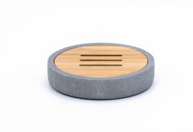 Muilinė RIDDER Cement, pastatoma, polyresinas/cementas/bambukas, pilka cemento spl.