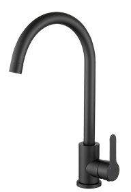 Plautuvės maišytuvas ODUS Od-332 Steel, nerūdijantis plienas, aukštas, juoda matinė spalva