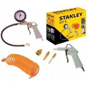 Pneumatinių įrankių rinkinys su priedais STANLEY, 6 vnt.