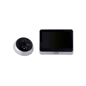 Išmanusis belaidis durų skambučio komplektas su akute EZVIZ, CS-DP2C raiška 2MP (1920x1080, Wi-Fi, SD lustas, akumuliatorius 4600mA IP44, sidabrinės sp.