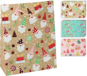 Dovanų maišelis, 3 skirtingi dizainai, 18 x 8 x 23 cm