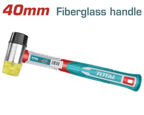 Dvipusis plaktukas skardininkui TOTAL, guminis-plastikinis, stiklo pluošto rankena, 40 mm, THRUH6940