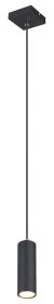 Pakabinamas šviestuvas GLOBO Robby, GU10, 1 x 35W, 230V, 1,2 m ilgio laidas, metalinis, matinės juodos sp., 90 x 90 x 1200 mm, 57911HB