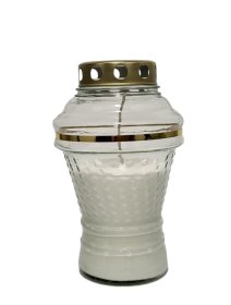 Kapų žvakė S54, degimo laikas apie 60 val, 19 x 11 cm