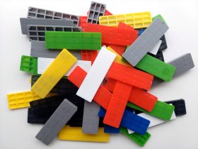 Pagrindo išlyginimo detalių rinkinys ROBUS, 100 x 30 mm, 1,2,3,4,5,6,8 mm, 70 vnt.