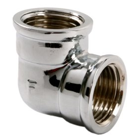 Chromuota alkūnė FERRO, 90°, 3/4''