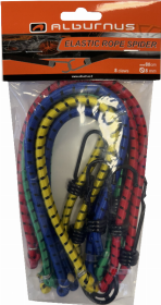 Krovinio tvirtinimo diržas ALBURNUS LS-825, su kabliais, 80 cm, 8 mm, 4 vnt.