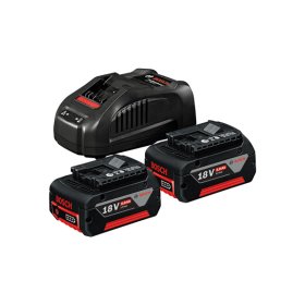 Akumuliatorių ir kroviklio komplektas BOSCH Professional Starter Set, 18 V, 2 x 5,0 Ah akumuliatoriai, 1600A00B8J