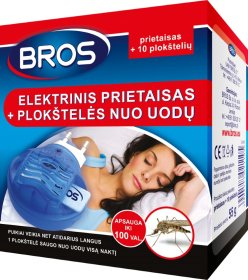 Elektrinis fumigatorius nuo uodų + 10 plokštelių BROS