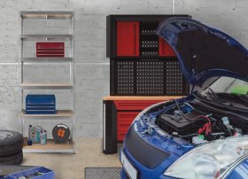 Sandėliavimo lentyna METALKAS, cinkuota, 6 lentynos, galima apkrova 1320 kg, 2240 x 900 x 400 mm