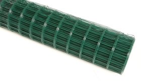 Tvoros tinklas HERVIN GARDEN, cinkuotas, dengtas PVC, viela 1,7mm/su PVC 2,2mm, akutė 100x50 mm, aukštis 1 m, ritinio ilgis 25 m,RAL6005