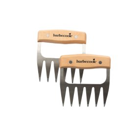 Griliaus įrankis BARBECOOK, žnyplės mėsos plėšymui, nerūdijančio plieno ir medienos, 2 vnt., 11 cm