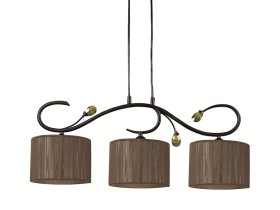 Pakabinamas šviestuvas G.LUX Gm-255/3, 3 x E27, rudos spalvos