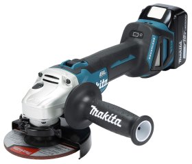 Akumuliatorinis kampinis šlifuoklis MAKITA DGA511Z, 18 V, disko diametras 125mm, apsukos 3,000-8,500, be akumuliatorių ir kroviklio