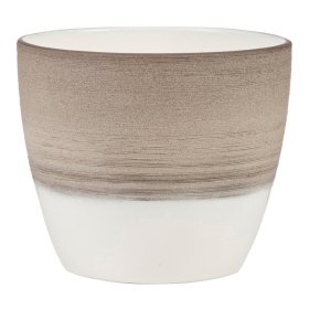 Kambarinis keraminis vazonas SCHEURICH Espresso Cream (950/16), rudos sp., vazono skersmuo 16 cm.